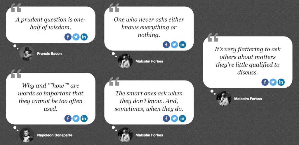 The art of asking&nbsp;questions